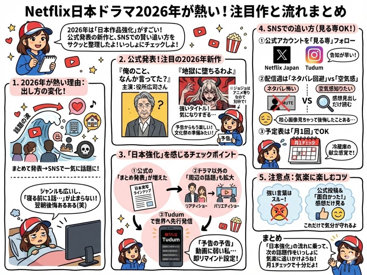 Netflix日本ドラマ2026年が熱い！注目作と流れまとめ