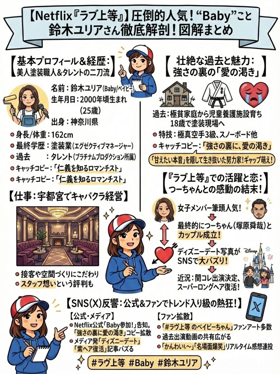 【Netflix】元ヤン恋リア「ラヴ上等」Baby（鈴木ユリア）のプロフィール