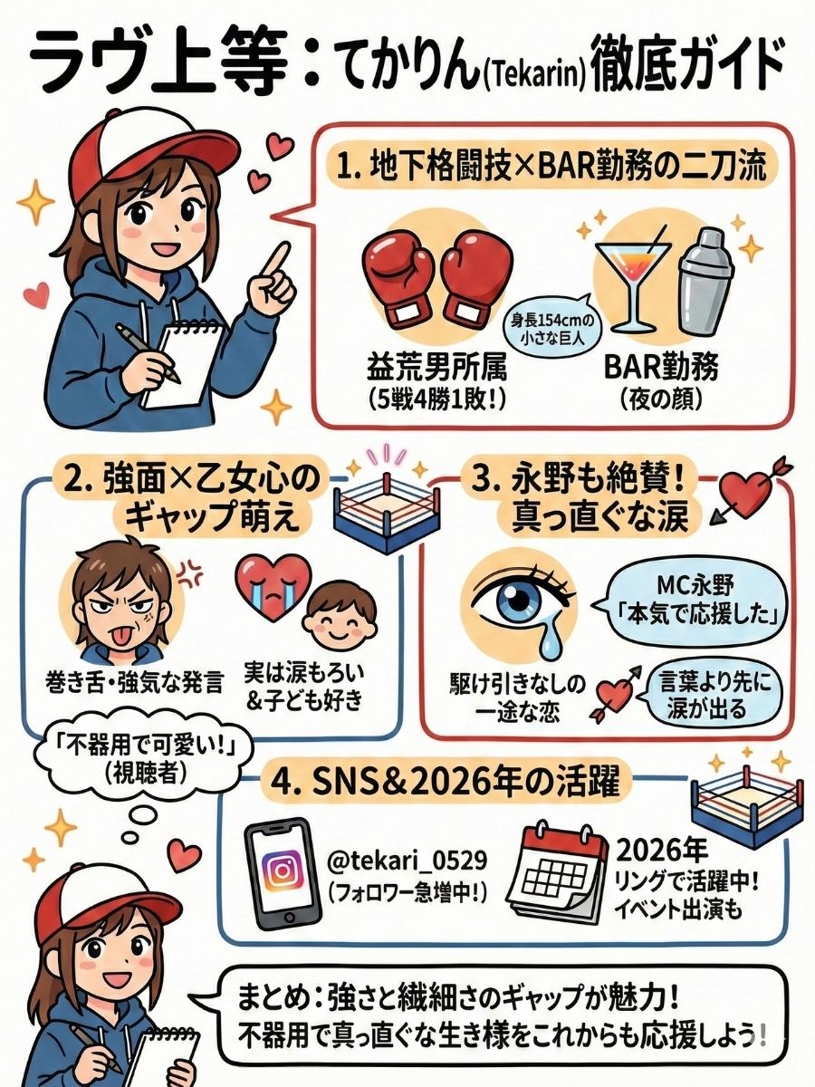 【ラヴ上等】てかりん(Tekarin)徹底ガイド|プロフィール・格闘技戦績・恋の行方まで完全網羅