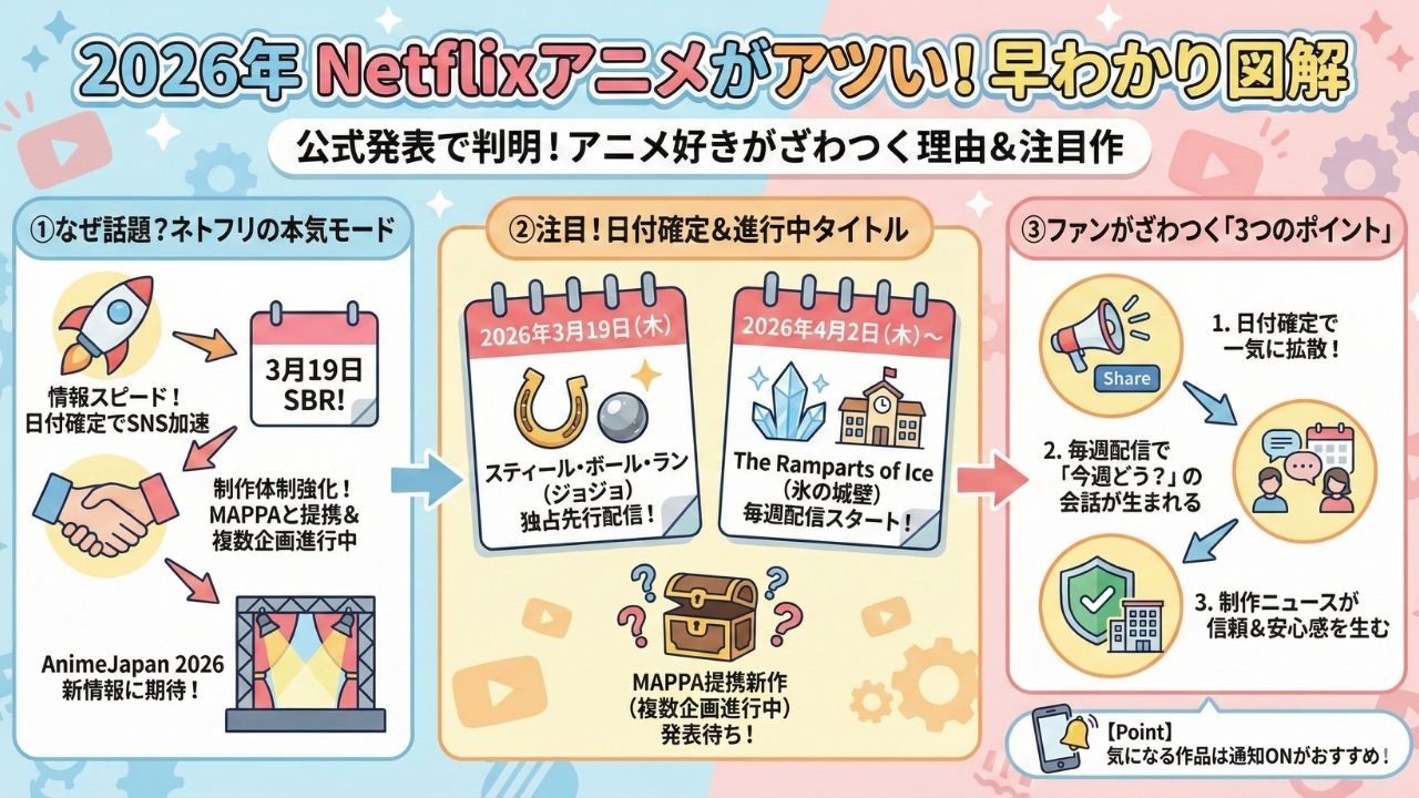 ネトフリ2026年の新作アニメが強い！注目作まとめ