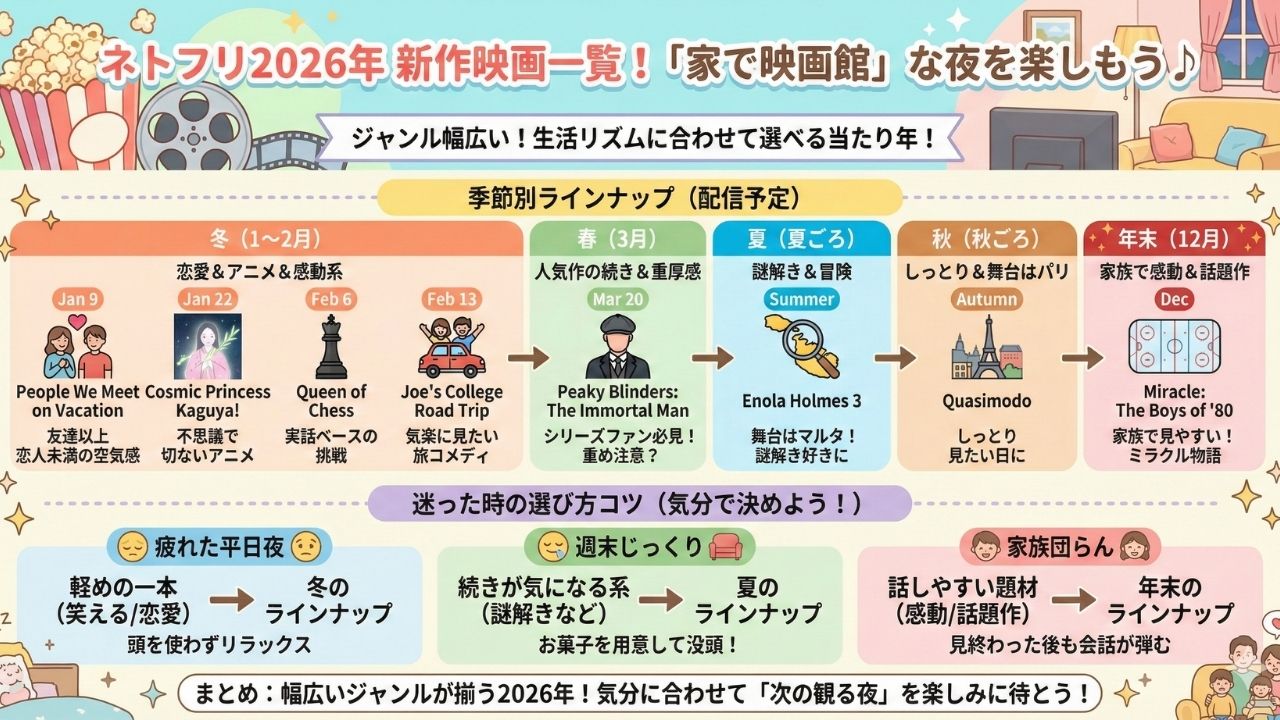 ネトフリ2026年の新作映画一覧!注目作まとめ