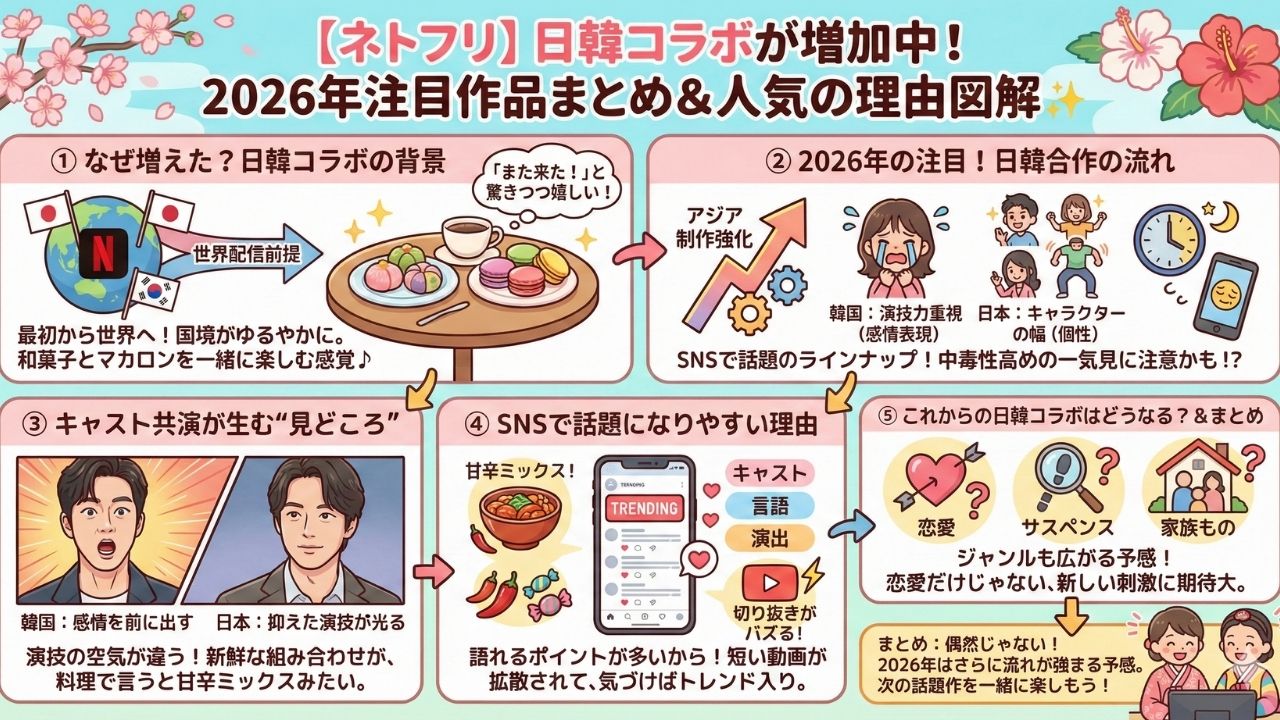 ネトフリ日韓コラボが増加中!2026年注目作品まとめ