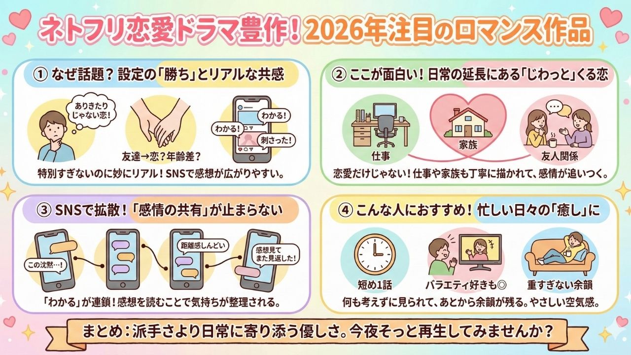 ネトフリ恋愛ドラマ豊作!2026年注目のロマンス作品