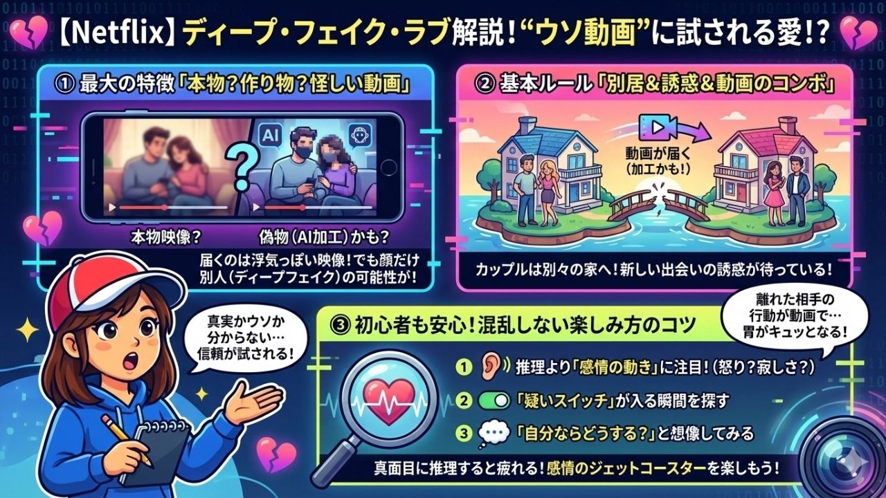 【Netflix】ディープ・フェイク・ラブって何？ネトフリ恋リアの“ややこしさ”をやさしく解説