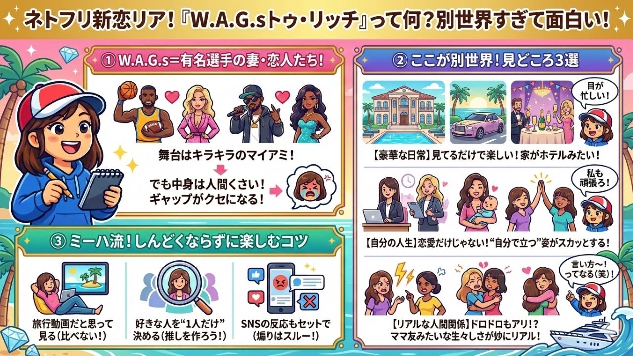 【Netflix】W.A.G.sトゥ・リッチって何？ネトフリ新恋リアが別世界で面白い