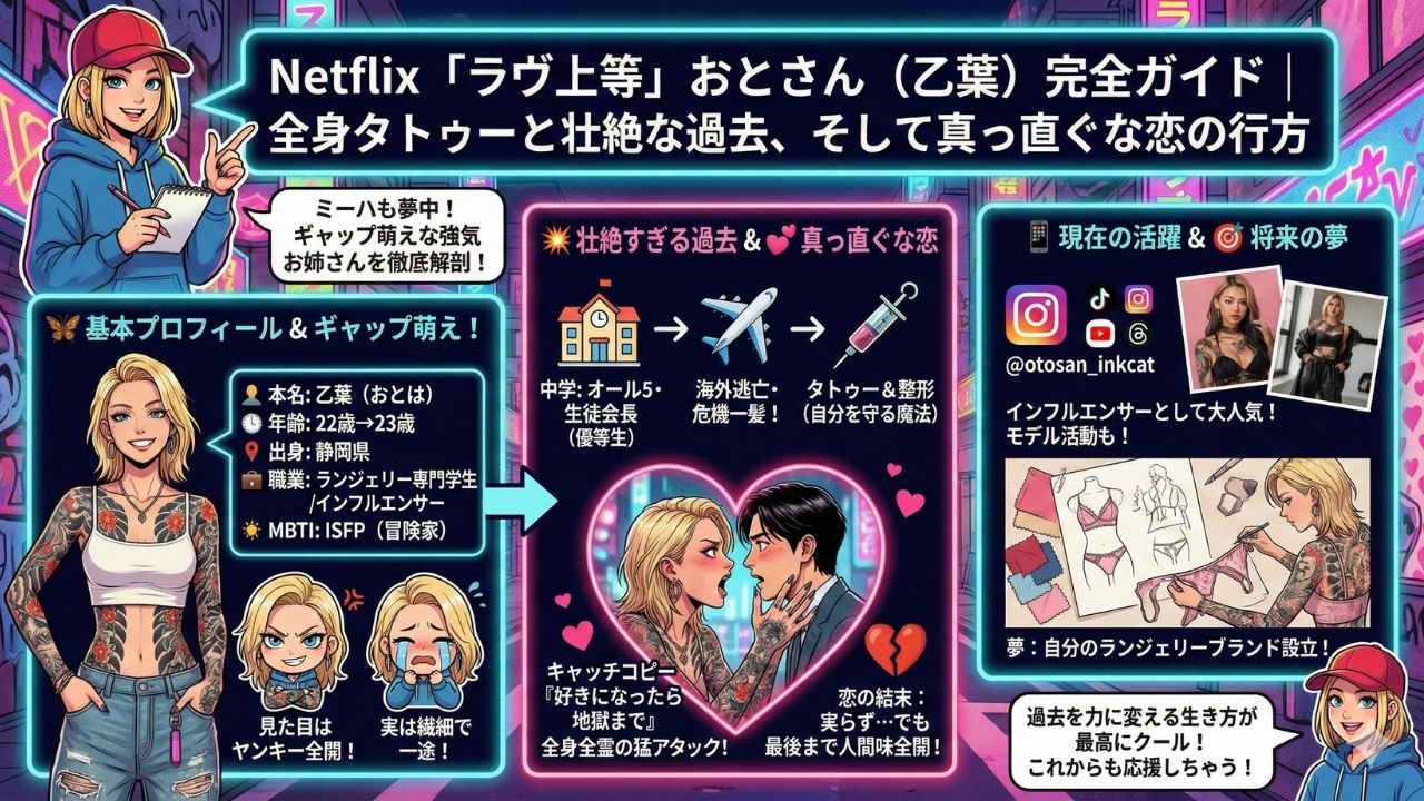Netflix「ラヴ上等」おとさん（乙葉）完全ガイド｜全身タトゥーと壮絶な過去、そして真っ直ぐな恋の行方