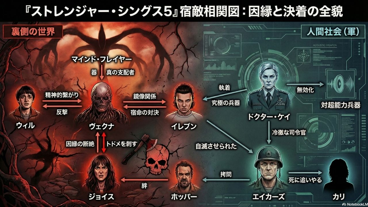 敵キャラとの関係相関図