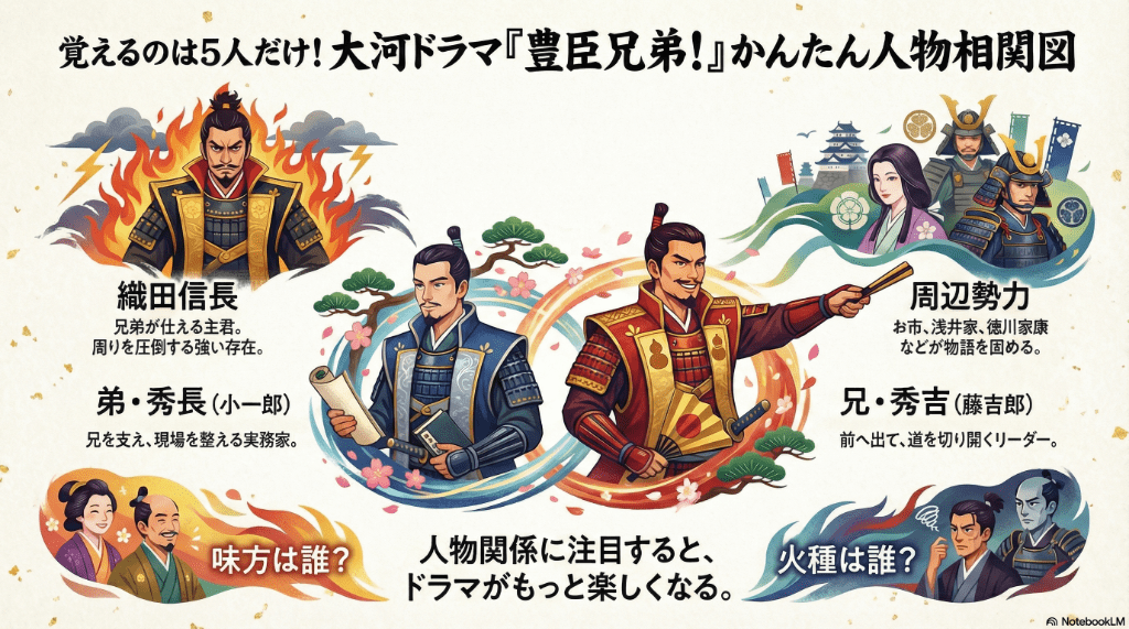 豊臣兄弟・相関図