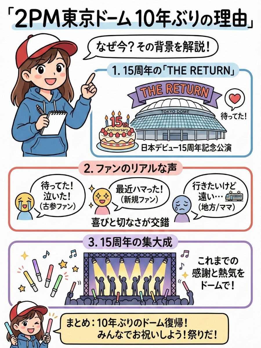 2PM東京ドームはなぜ今？10年ぶり決断の理由とファンの声まとめ