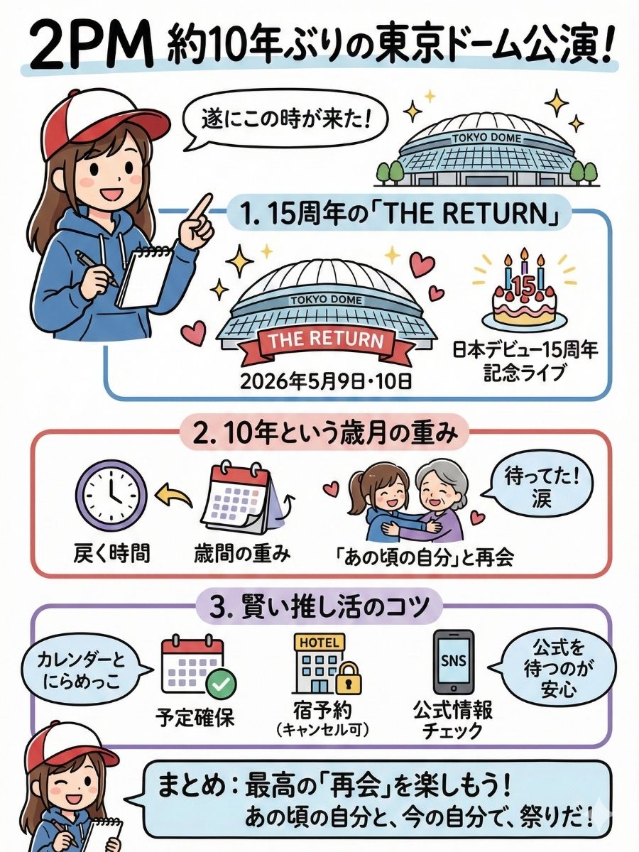 2PMが東京ドームへ！約10年ぶり公演にファン歓喜