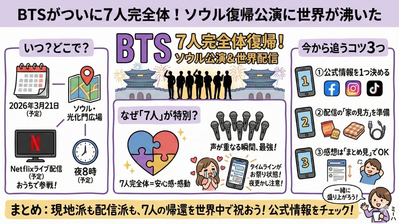 BTSがついに7人完全体！ソウル復帰公演に世界が沸いた