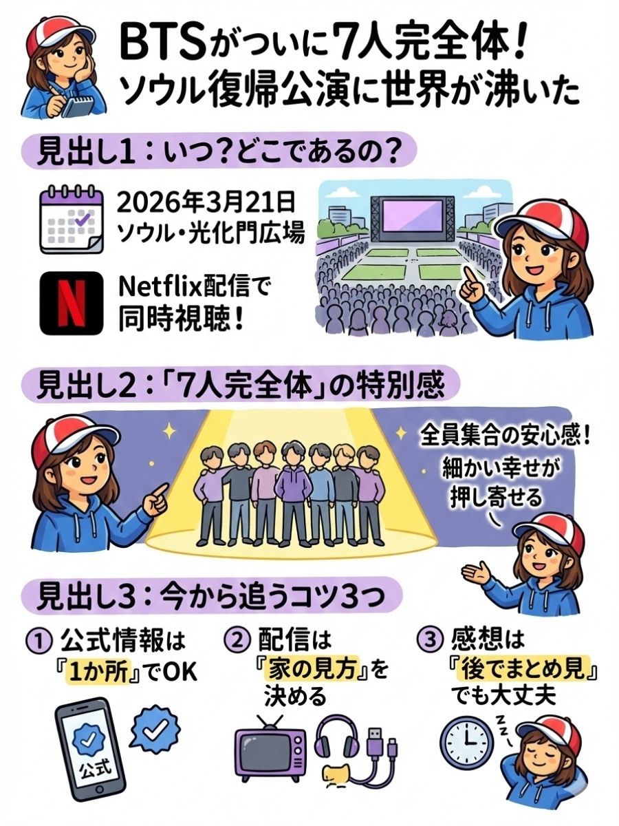 BTSがついに7人完全体！ソウル復帰公演に世界が沸いた