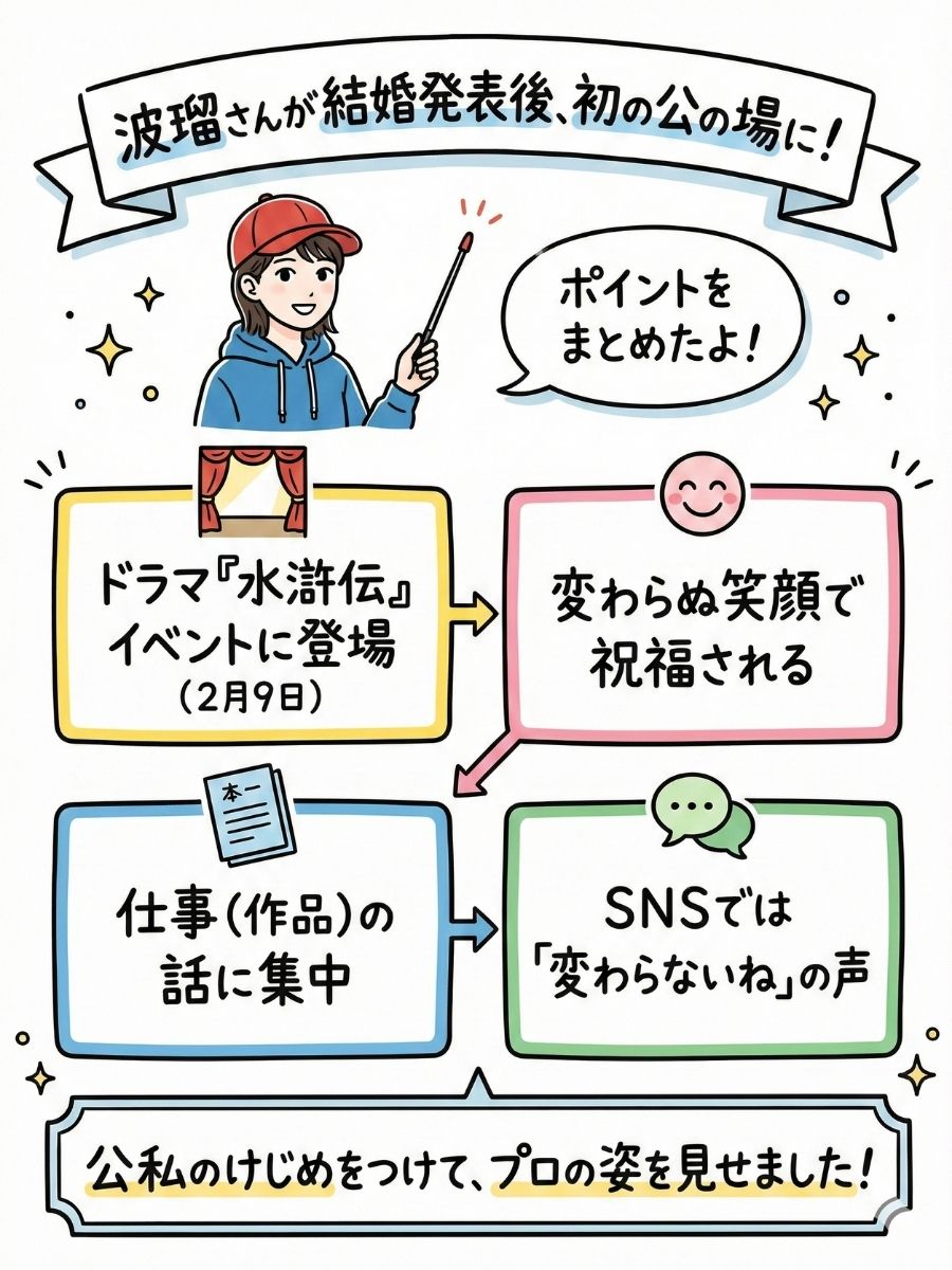 波瑠が結婚発表後初登場！公の場で見せた変わらぬ笑顔に注目