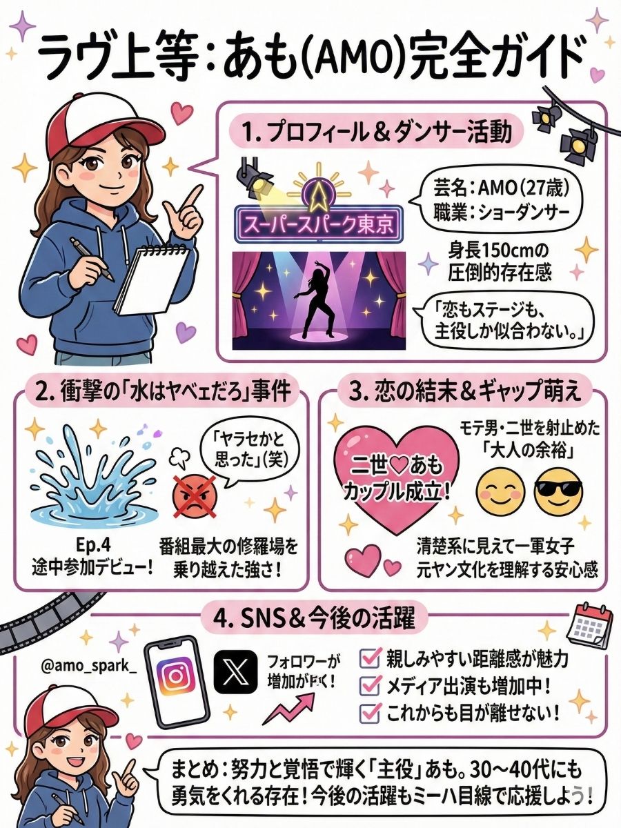 Netflix「ラヴ上等」ショーダンサーあも(AMO)完全ガイド｜水事件から二世との恋の結末まで徹底解説