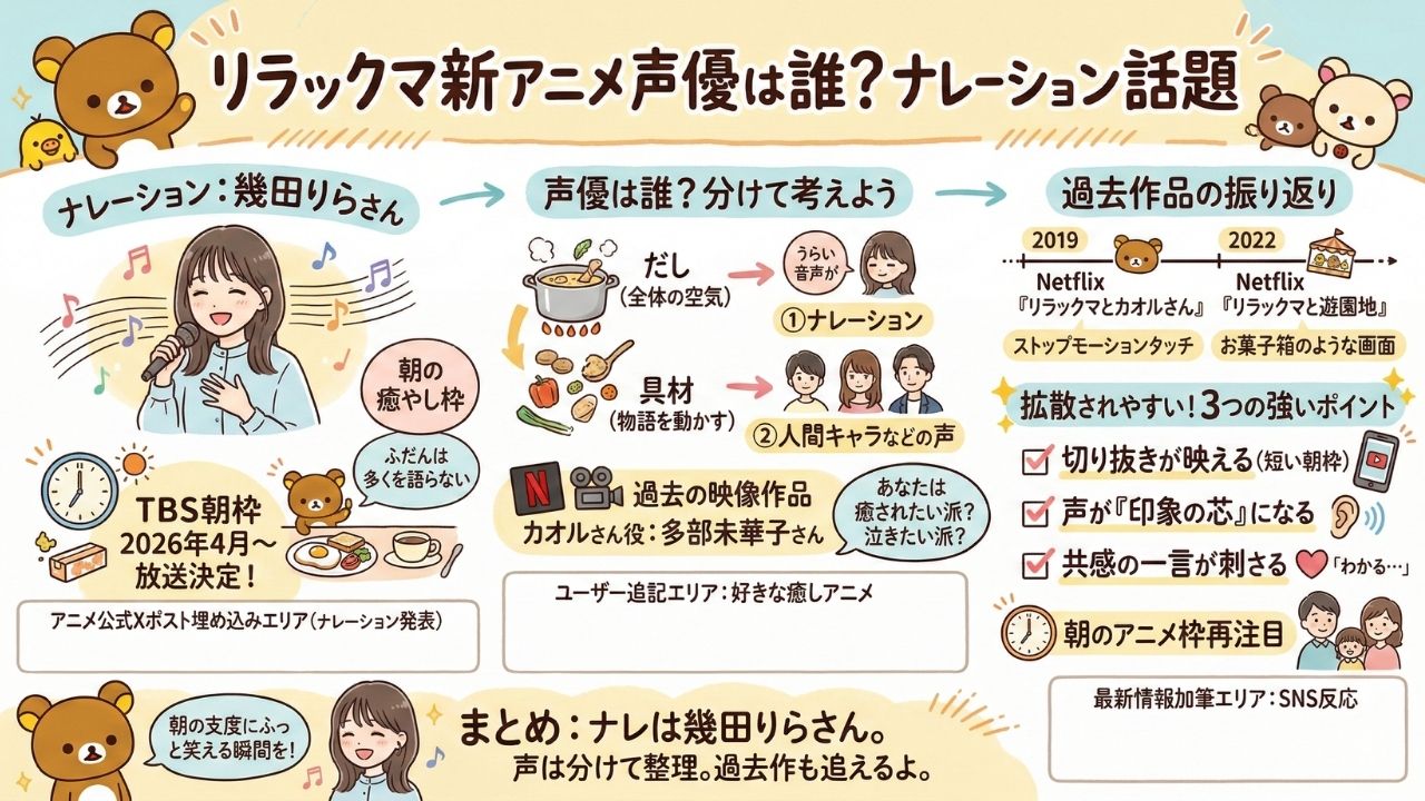 リラックマ新アニメ声優は誰？