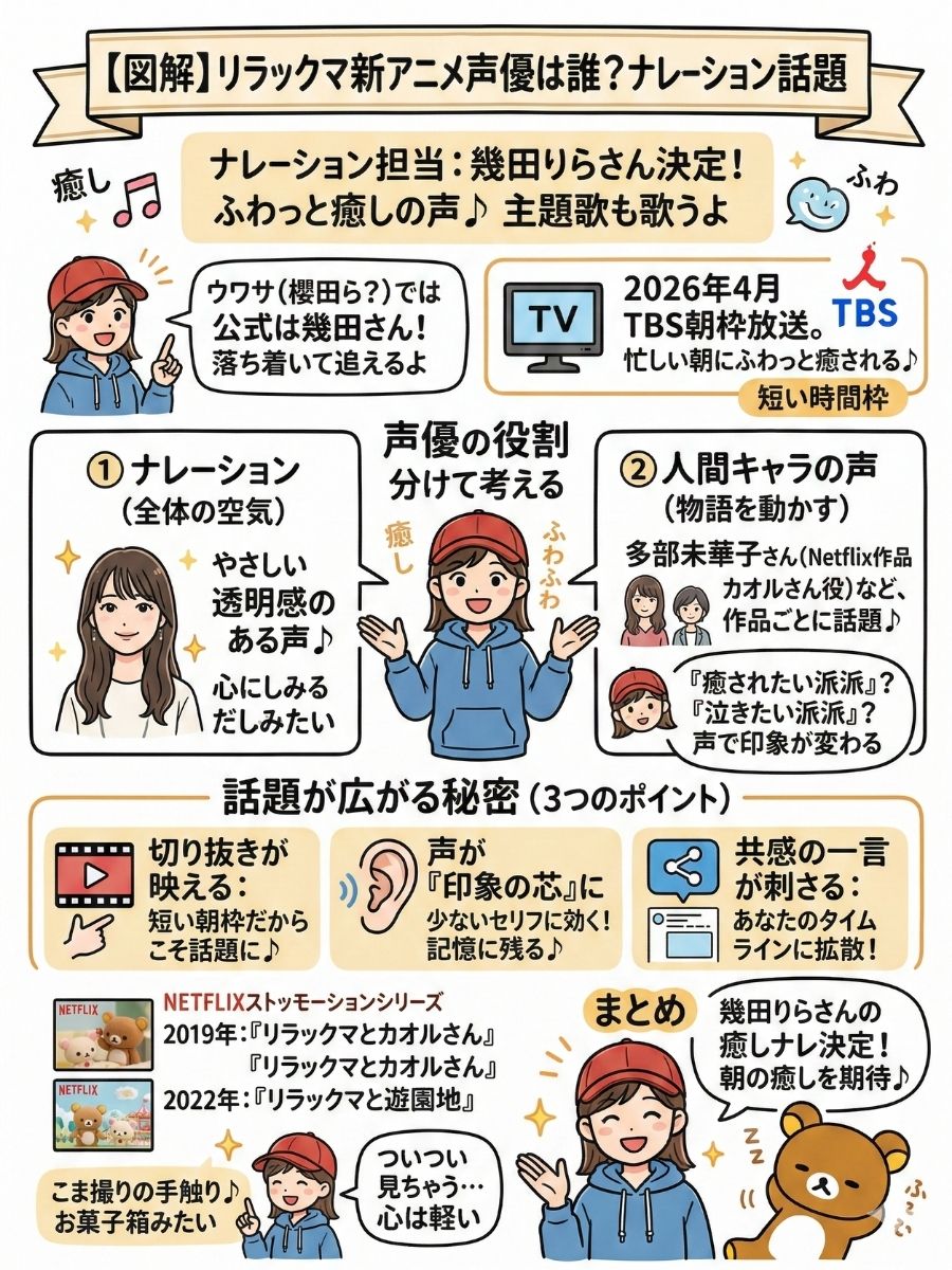 リラックマ新アニメ声優は誰？
