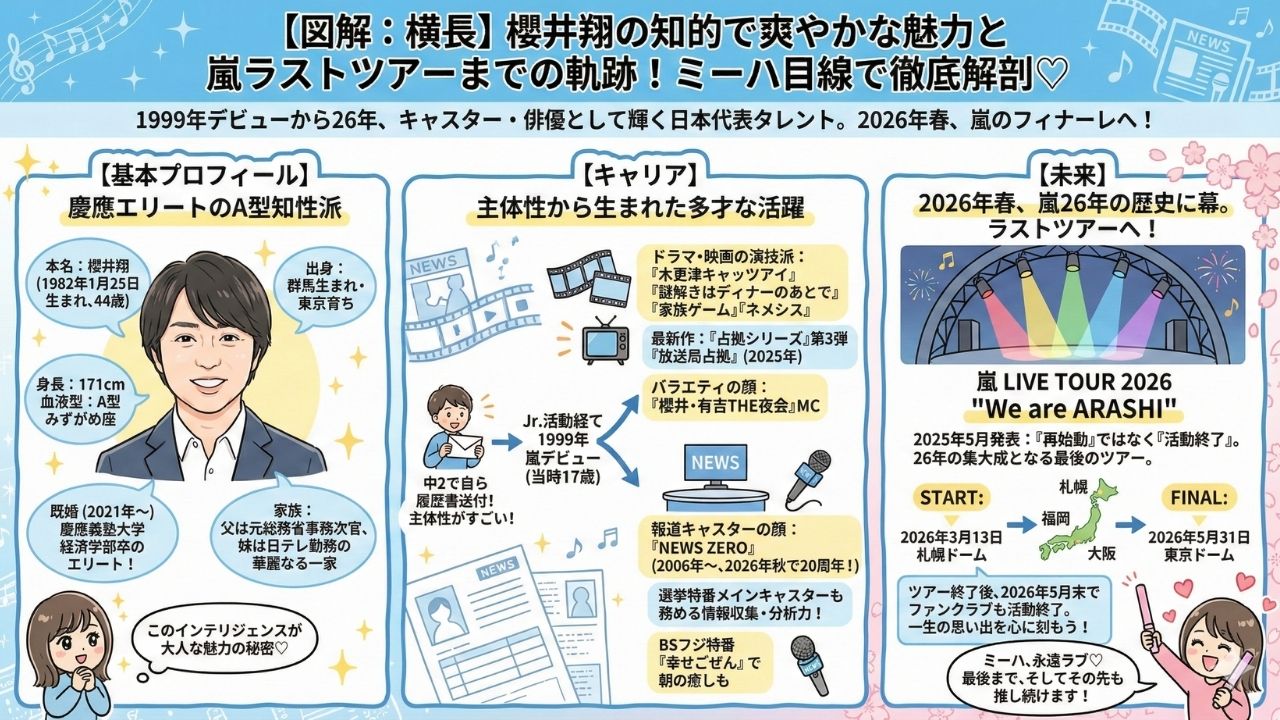 櫻井翔のプロフィール徹底解説！