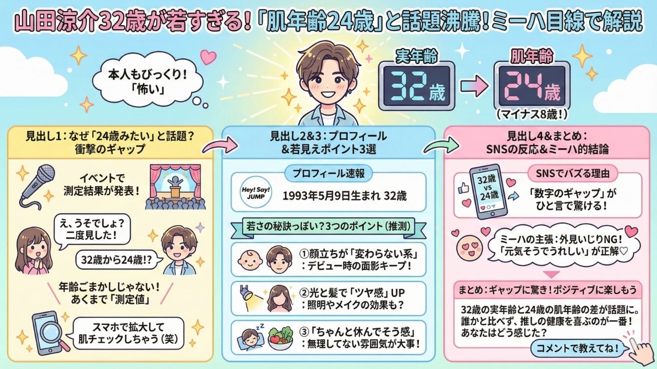 山田涼介32歳が若すぎる！「24歳みたい」と話題