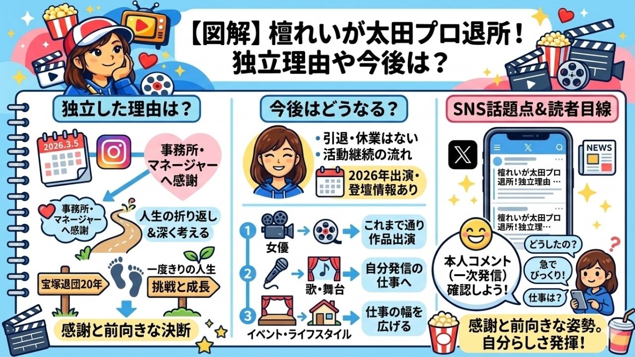 檀れいが太田プロ退所まとめ