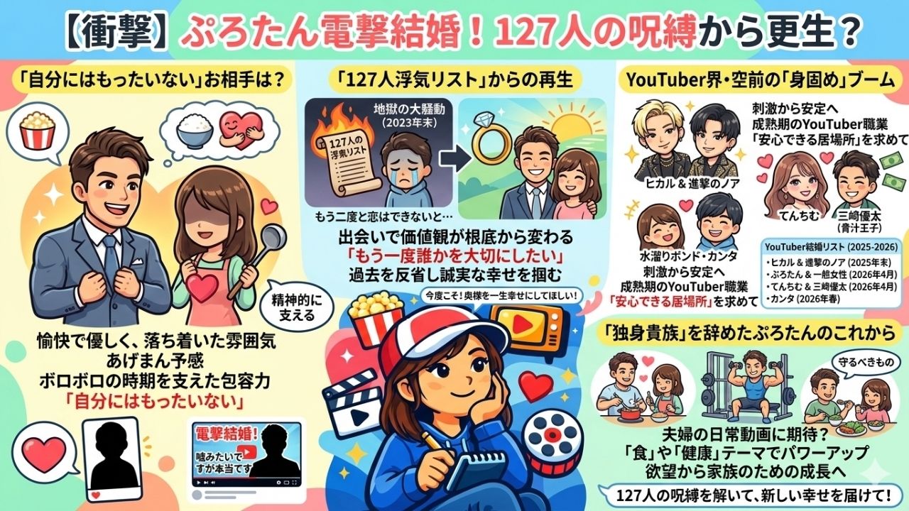 ぷろたんが電撃結婚!まとめ