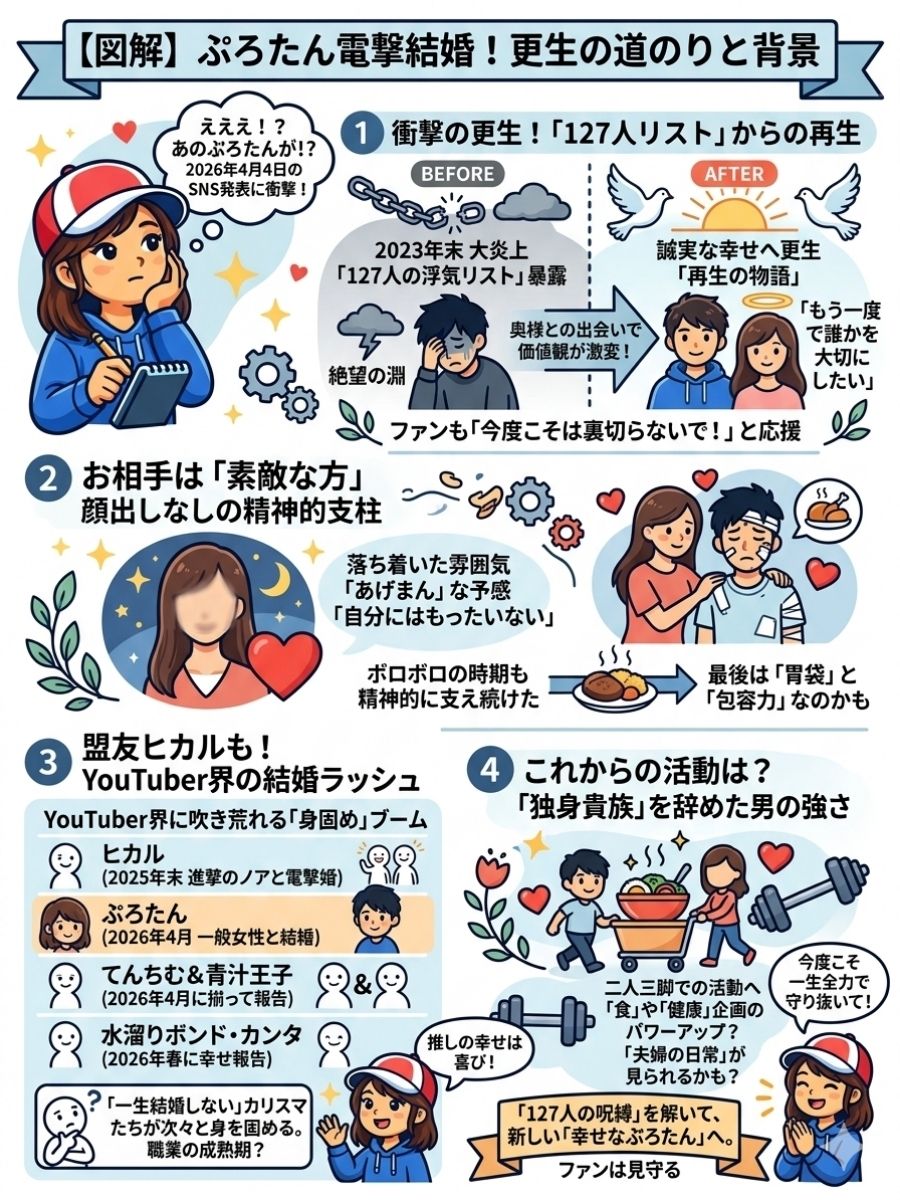 ぷろたんが電撃結婚!